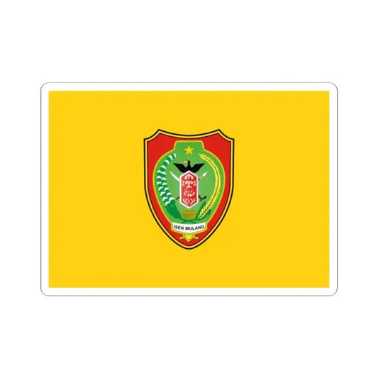 Flag of Central Kalimantan Indonesia - STICKER Vinyl Kiss-Cut Decal 2 Inch White - The Sticker Space