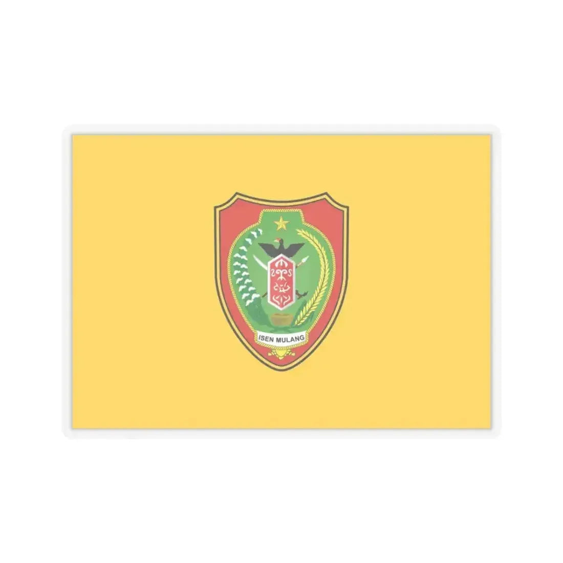 Flag of Central Kalimantan Indonesia - STICKER Vinyl Kiss-Cut Decal 3 Inch Transparent - The Sticker Space