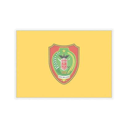 Flag of Central Kalimantan Indonesia - STICKER Vinyl Kiss-Cut Decal 3 Inch Transparent - The Sticker Space