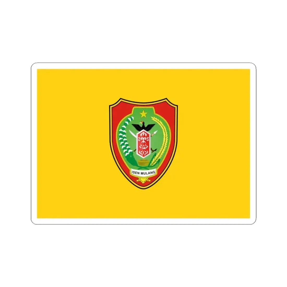 Flag of Central Kalimantan Indonesia - STICKER Vinyl Kiss-Cut Decal 3 Inch White - The Sticker Space