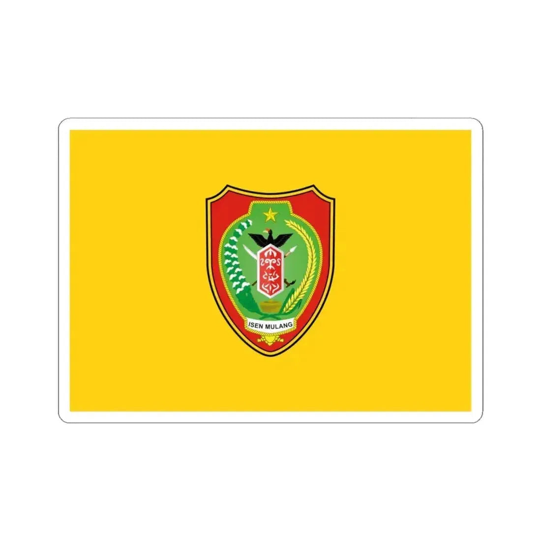 Flag of Central Kalimantan Indonesia - STICKER Vinyl Kiss-Cut Decal 4 Inch White - The Sticker Space