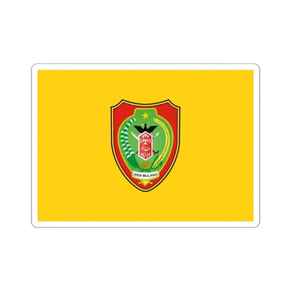 Flag of Central Kalimantan Indonesia - STICKER Vinyl Kiss-Cut Decal 4 Inch White - The Sticker Space