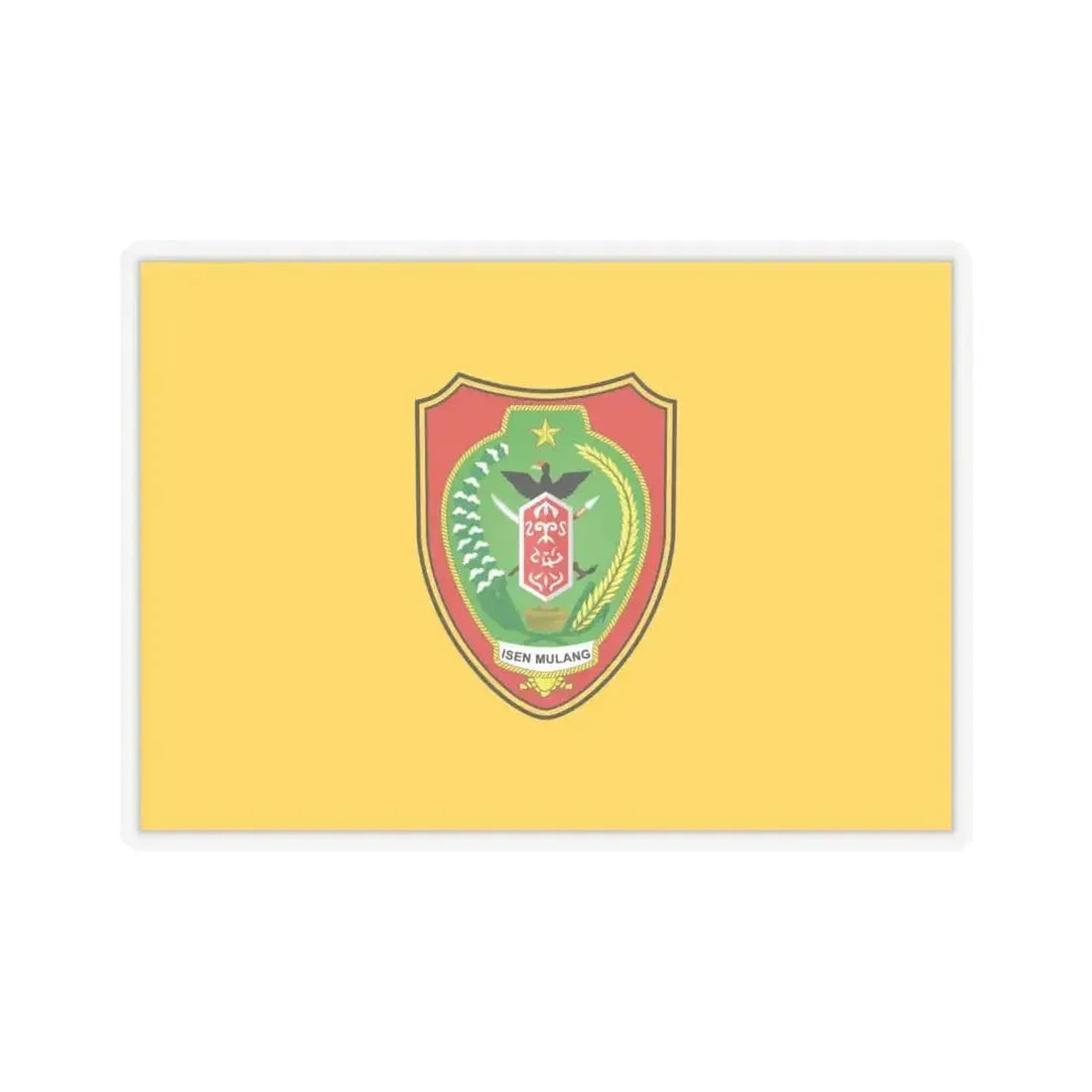 Flag of Central Kalimantan Indonesia - STICKER Vinyl Kiss-Cut Decal 6 Inch Transparent - The Sticker Space