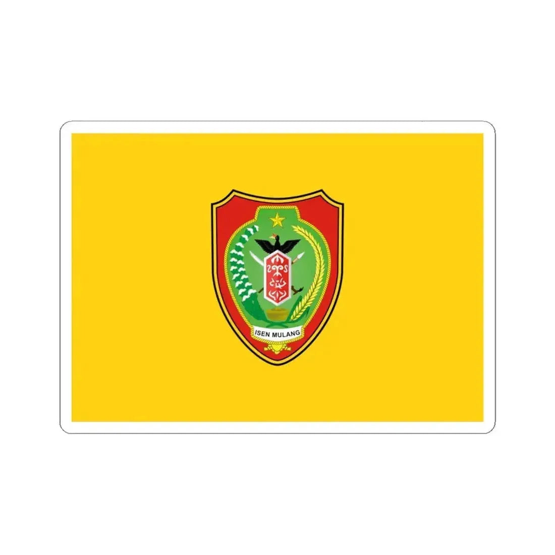Flag of Central Kalimantan Indonesia - STICKER Vinyl Kiss-Cut Decal 6 Inch White - The Sticker Space