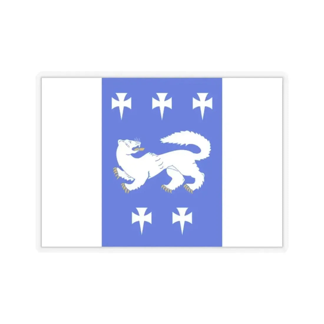 Flag of Central Ostrobothnia Finland - STICKER Vinyl Kiss-Cut Decal 2 Inch Transparent - The Sticker Space