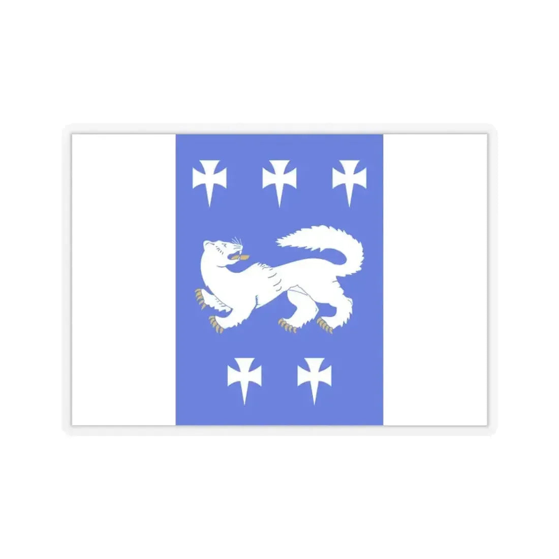 Flag of Central Ostrobothnia Finland - STICKER Vinyl Kiss-Cut Decal 3 Inch Transparent - The Sticker Space
