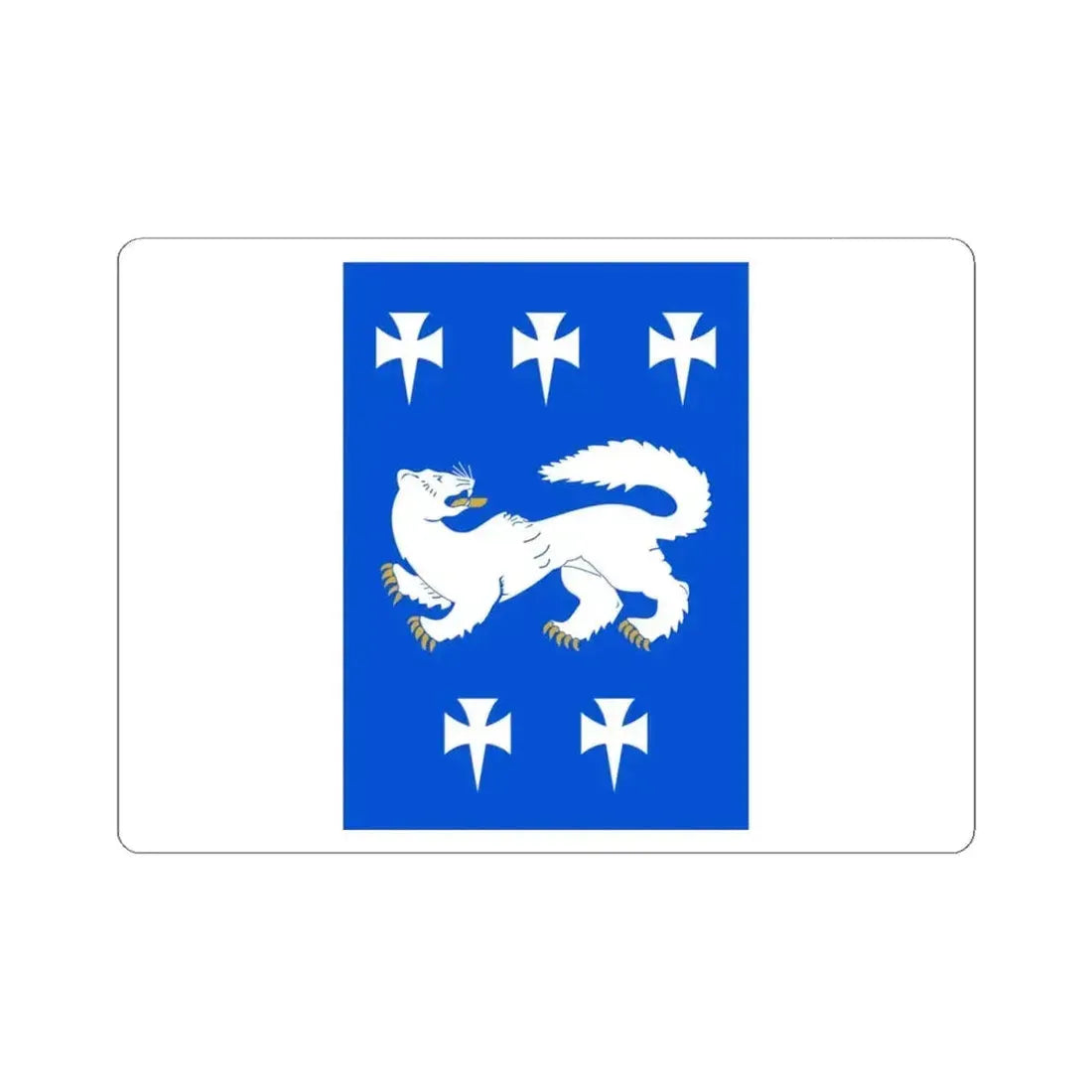 Flag of Central Ostrobothnia Finland - STICKER Vinyl Kiss-Cut Decal 6 Inch White - The Sticker Space
