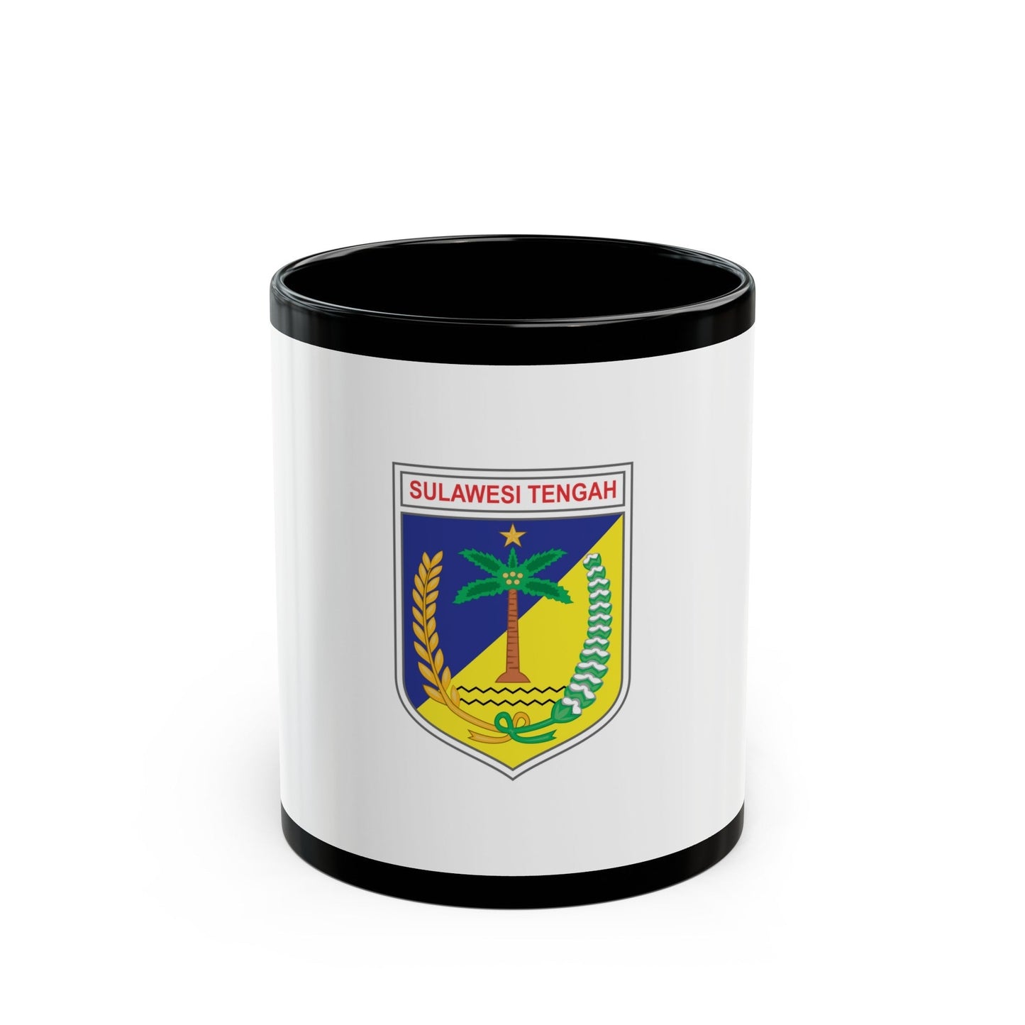 Flag of Central Sulawesi Indonesia - Black Coffee Mug-11oz-The Sticker Space