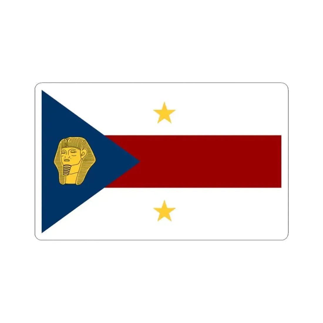 Flag of Centralia Illinois (United States) STICKER Vinyl Kiss-Cut Decal 3 Inch White - The Sticker Space