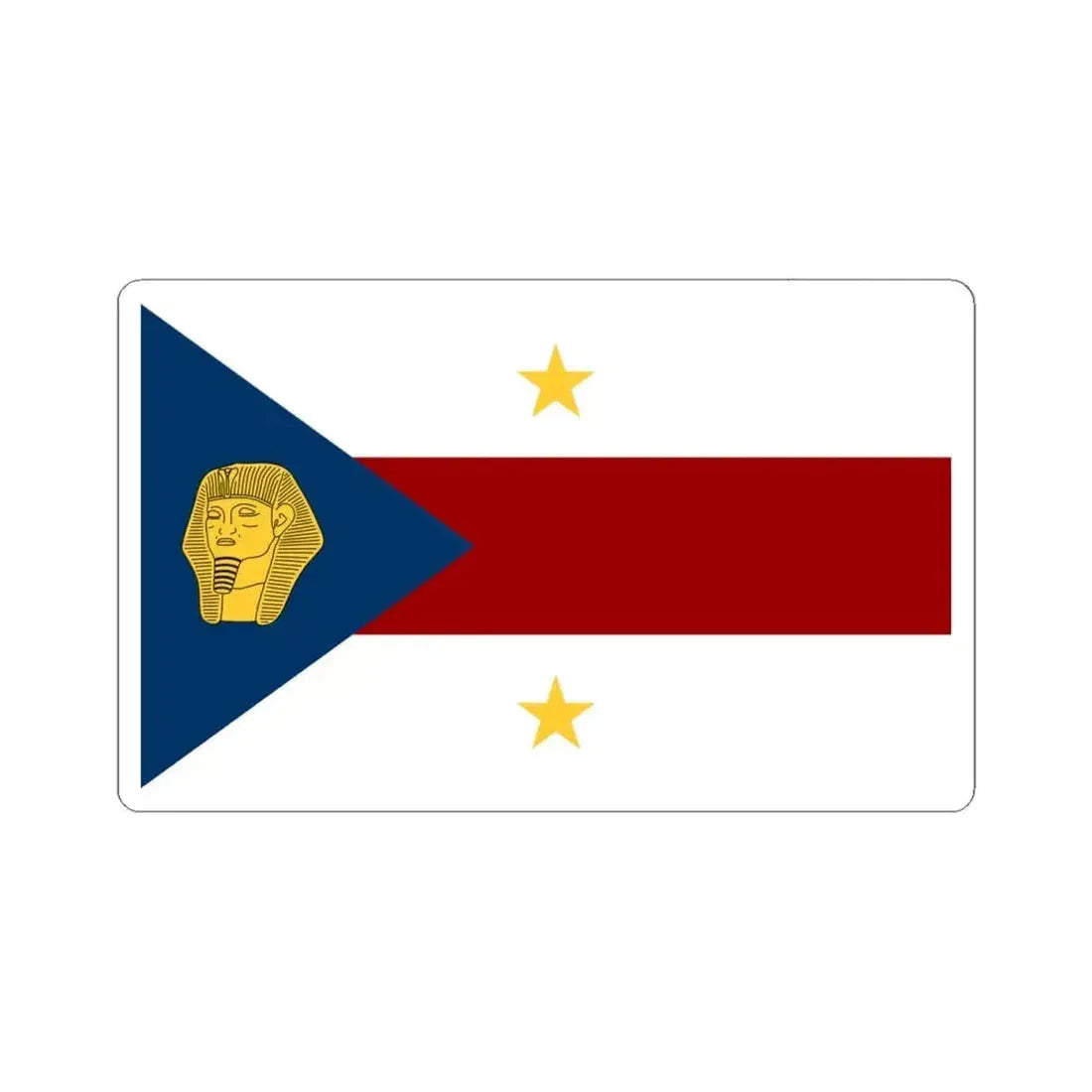 Flag of Centralia Illinois (United States) STICKER Vinyl Kiss-Cut Decal 6 Inch White - The Sticker Space