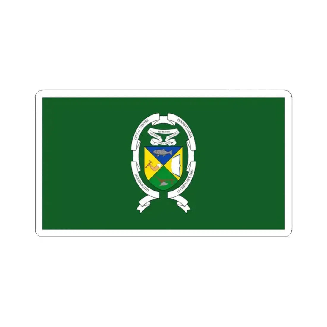 Flag of Centre County Pennsylvania (United States) STICKER Vinyl Kiss-Cut Decal 2 Inch White - The Sticker Space