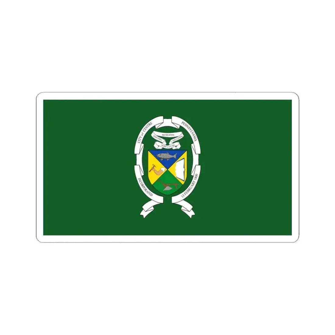 Flag of Centre County Pennsylvania (United States) STICKER Vinyl Kiss-Cut Decal 3 Inch White - The Sticker Space