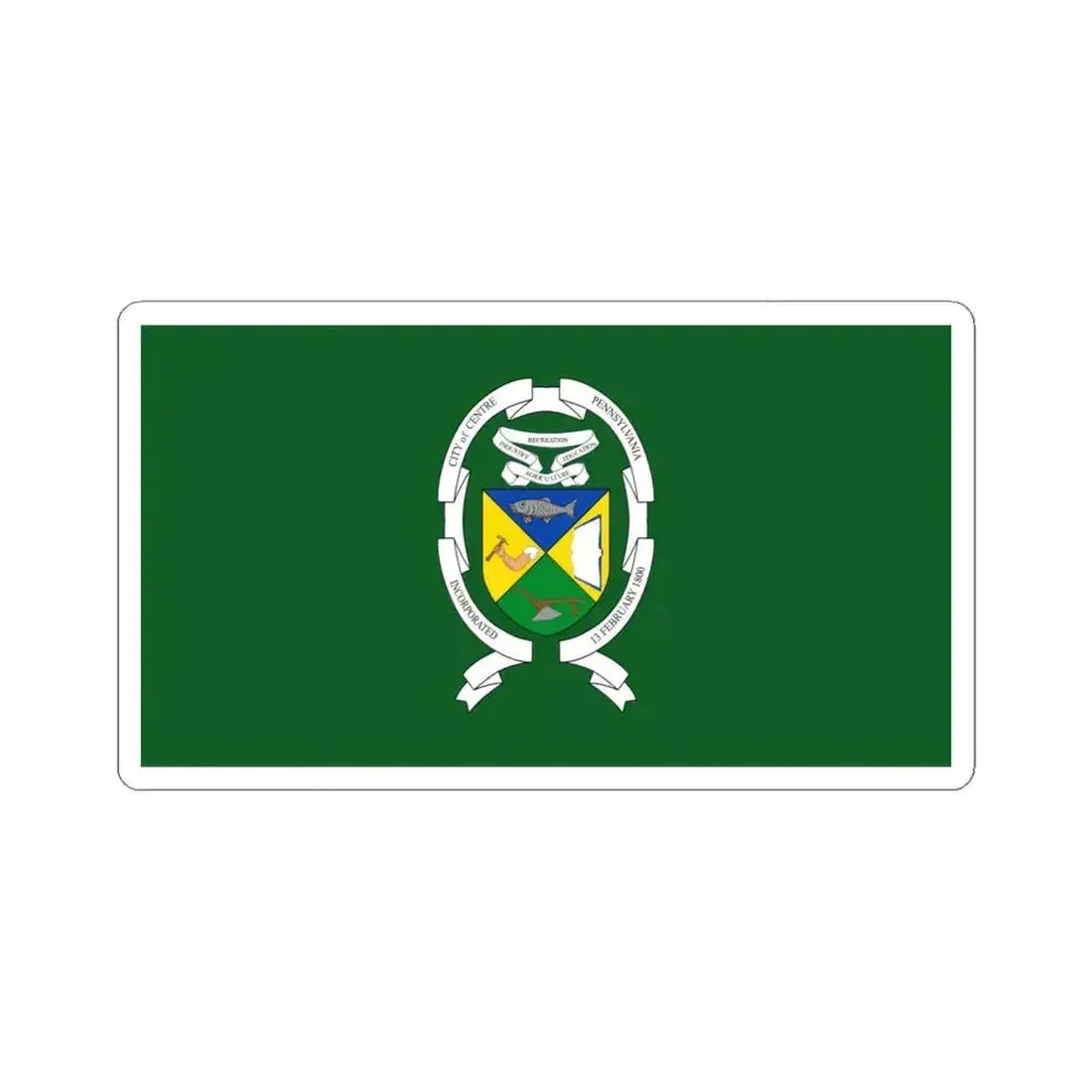 Flag of Centre County Pennsylvania (United States) STICKER Vinyl Kiss-Cut Decal 6 Inch White - The Sticker Space