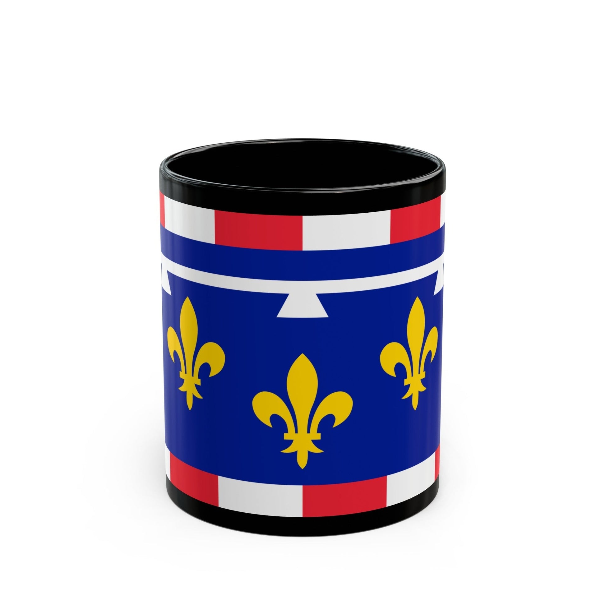 Flag of Centre Val de Loire France 2 - Black Coffee Mug-11oz-The Sticker Space