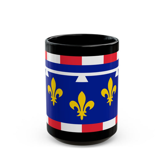 Flag of Centre Val de Loire France 2 - Black Coffee Mug-15oz-The Sticker Space