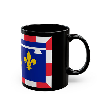 Flag of Centre Val de Loire France 2 - Black Coffee Mug-The Sticker Space