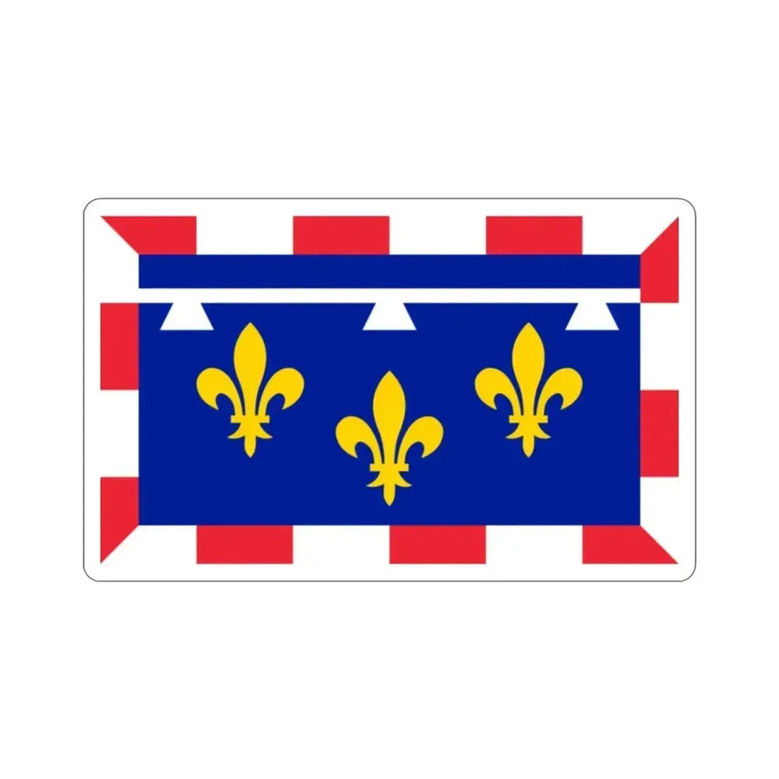 Flag of Centre Val de Loire France 2 STICKER Vinyl Die-Cut Decal 2 Inch - The Sticker Space