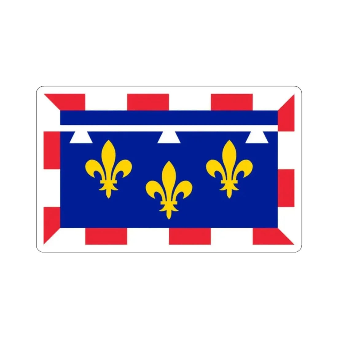 Flag of Centre Val de Loire France 2 STICKER Vinyl Die-Cut Decal 2 Inch - The Sticker Space