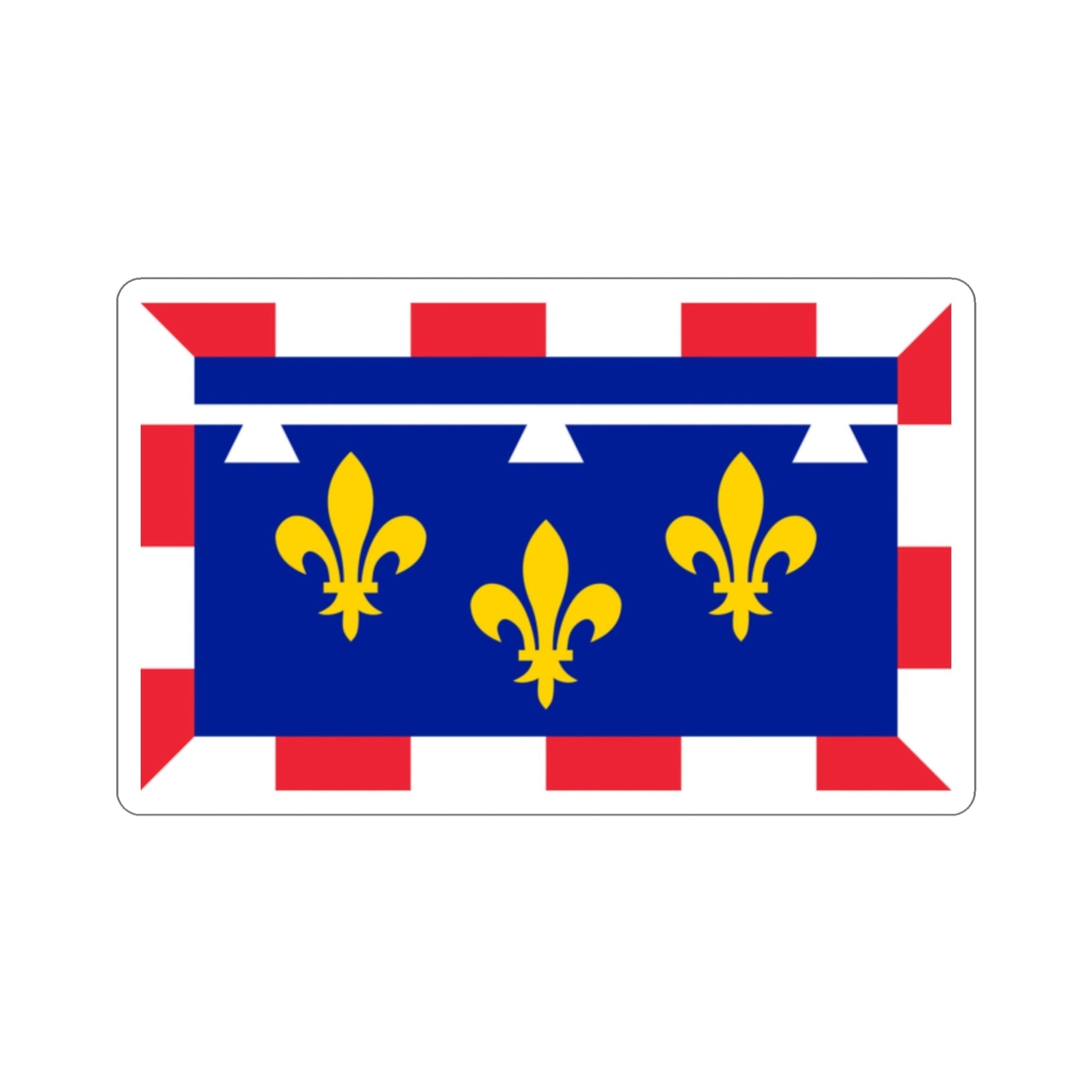 Flag of Centre Val de Loire France 2 STICKER Vinyl Die-Cut Decal-2 Inch-The Sticker Space