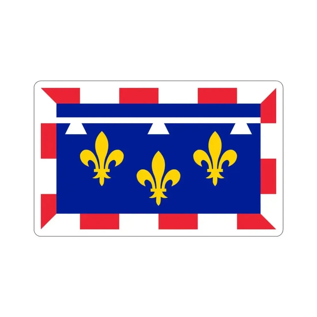 Flag of Centre Val de Loire France 2 STICKER Vinyl Die-Cut Decal 3 Inch - The Sticker Space
