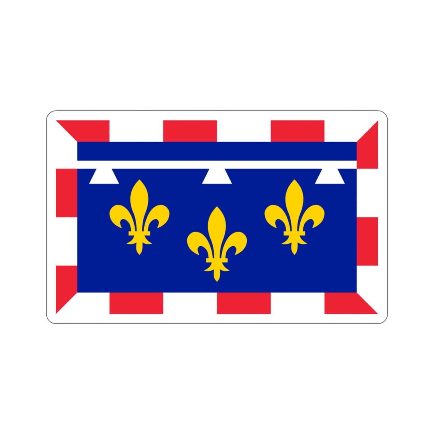 Flag of Centre Val de Loire France 2 STICKER Vinyl Die-Cut Decal-3 Inch-The Sticker Space