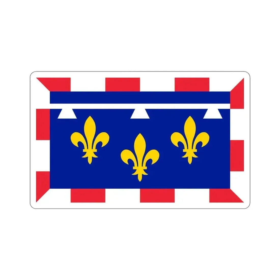 Flag of Centre Val de Loire France 2 STICKER Vinyl Die-Cut Decal 4 Inch - The Sticker Space