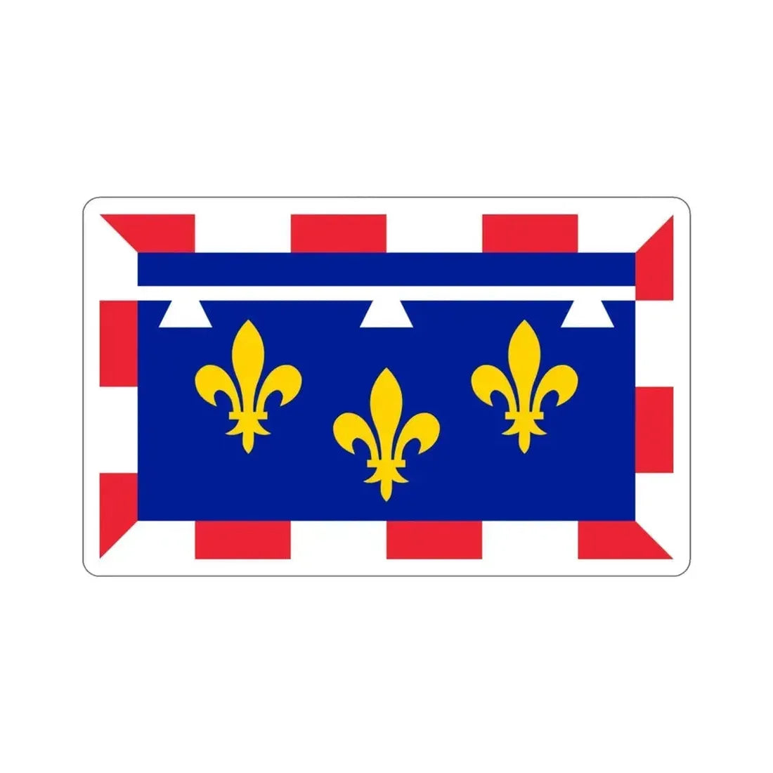 Flag of Centre Val de Loire France 2 STICKER Vinyl Die-Cut Decal 4 Inch - The Sticker Space