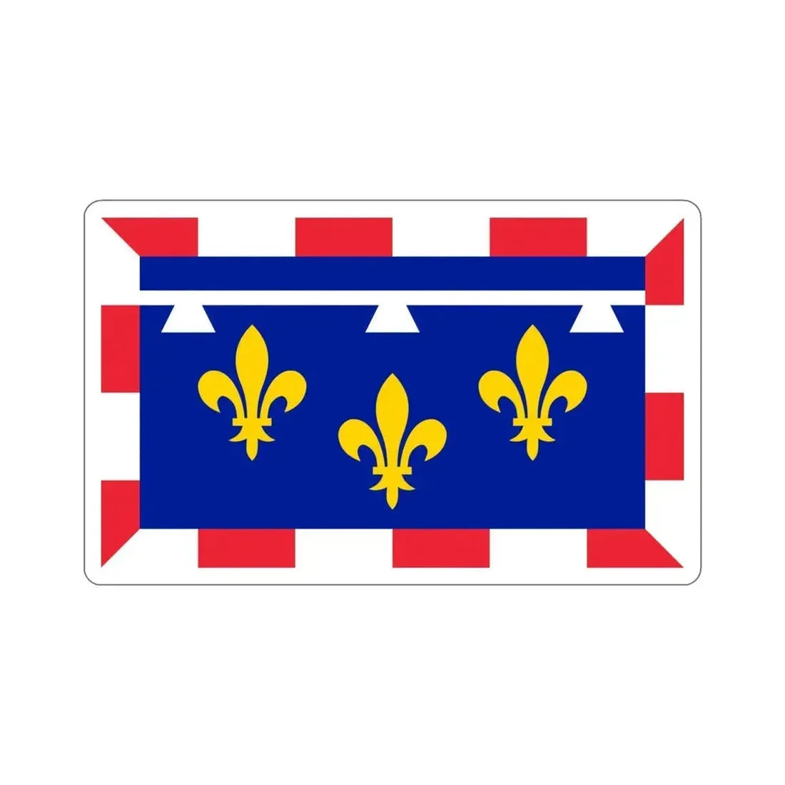Flag of Centre Val de Loire France 2 STICKER Vinyl Die-Cut Decal 5 Inch - The Sticker Space