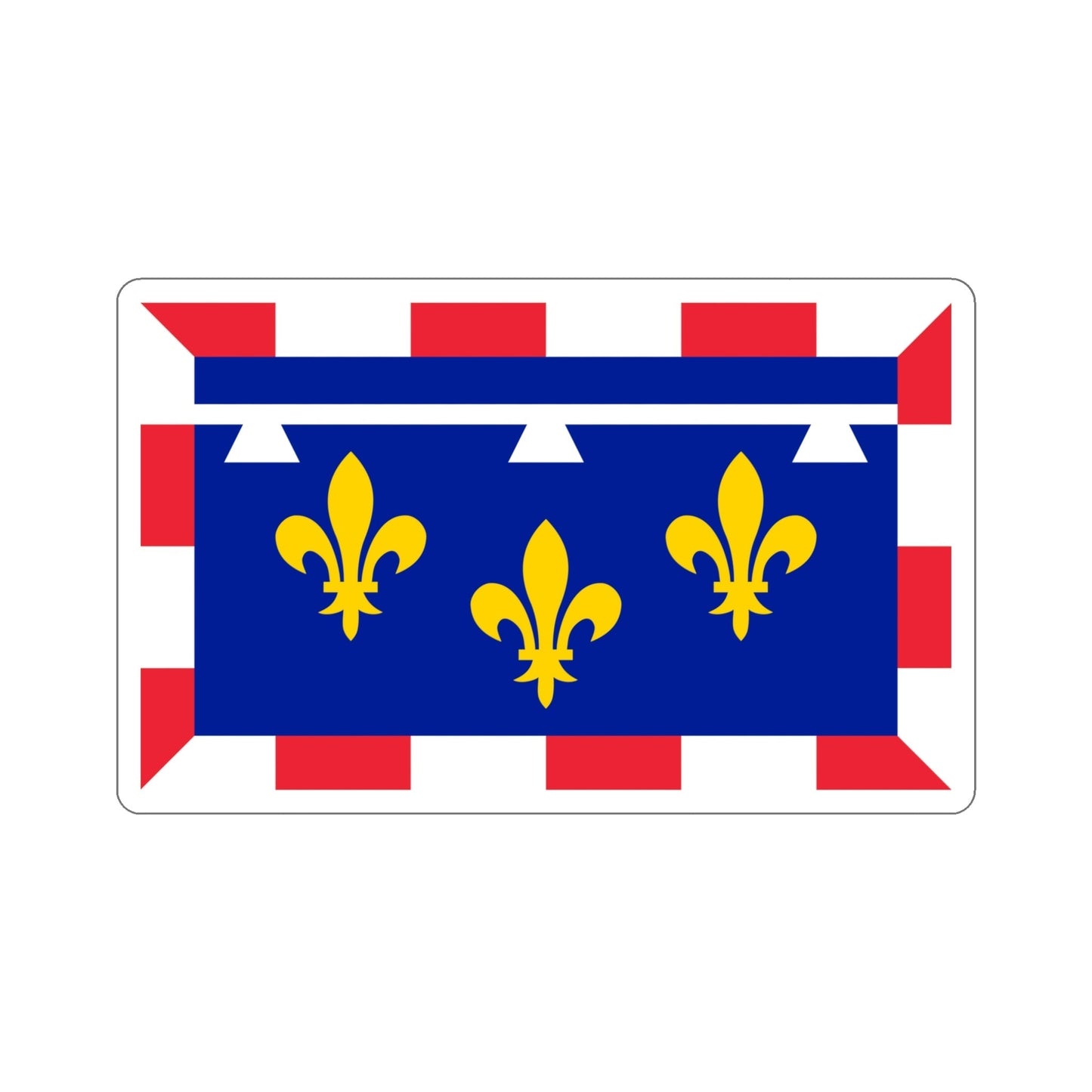 Flag of Centre Val de Loire France 2 STICKER Vinyl Die-Cut Decal-5 Inch-The Sticker Space