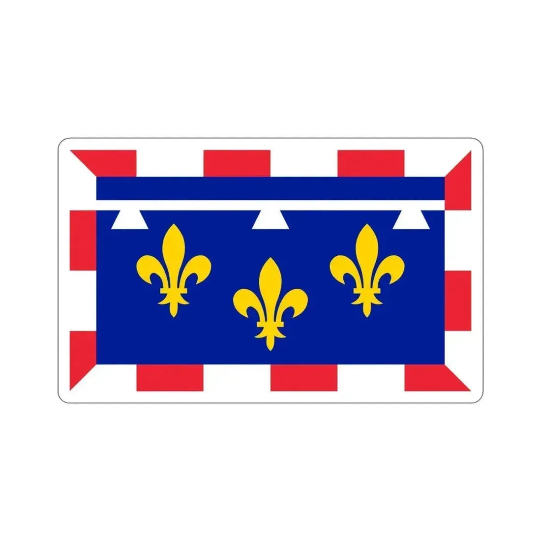 Flag of Centre Val de Loire France 2 STICKER Vinyl Die-Cut Decal 6 Inch - The Sticker Space
