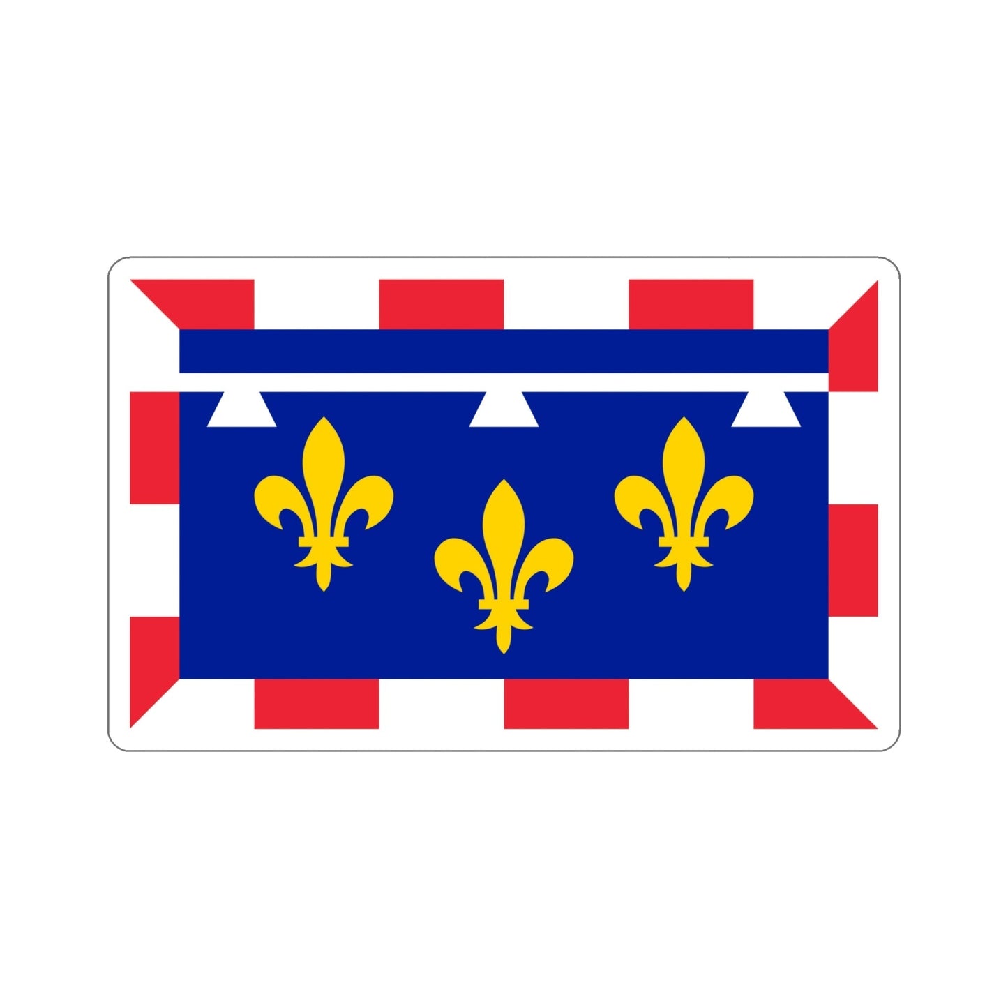 Flag of Centre Val de Loire France 2 STICKER Vinyl Die-Cut Decal-6 Inch-The Sticker Space