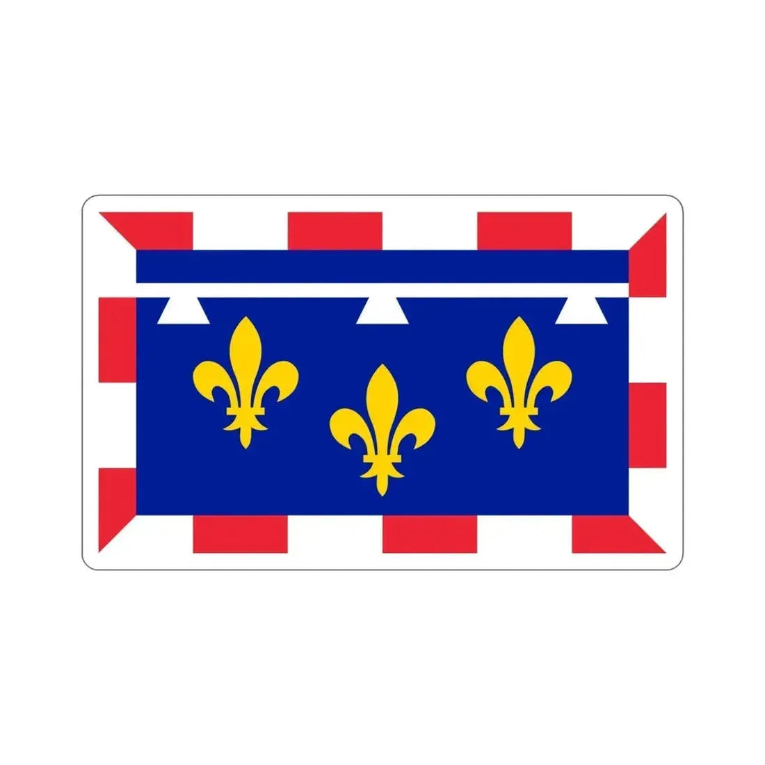 Flag of Centre Val de Loire France 2 STICKER Vinyl Die-Cut Decal - The Sticker Space
