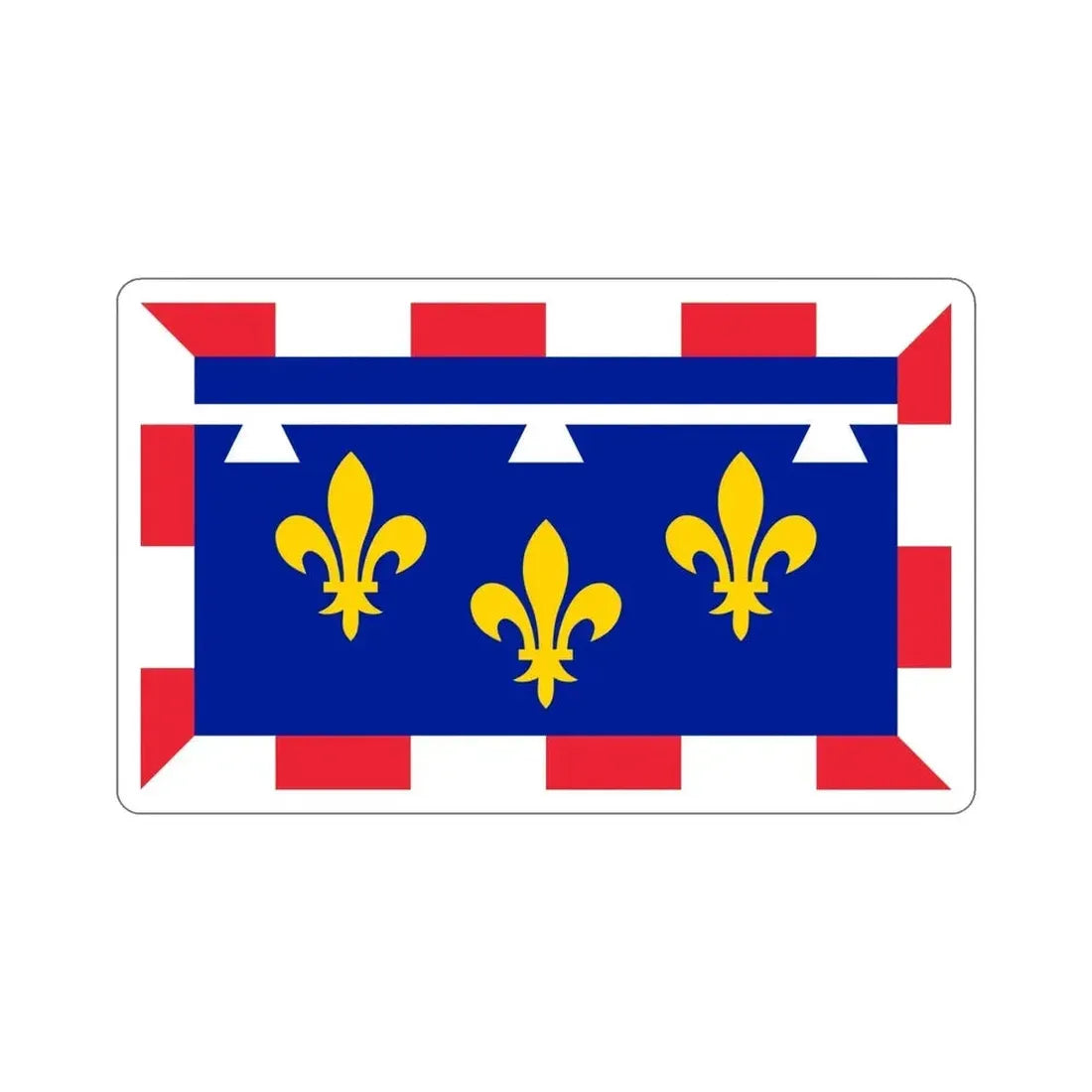 Flag of Centre Val de Loire France 2 STICKER Vinyl Die-Cut Decal - The Sticker Space