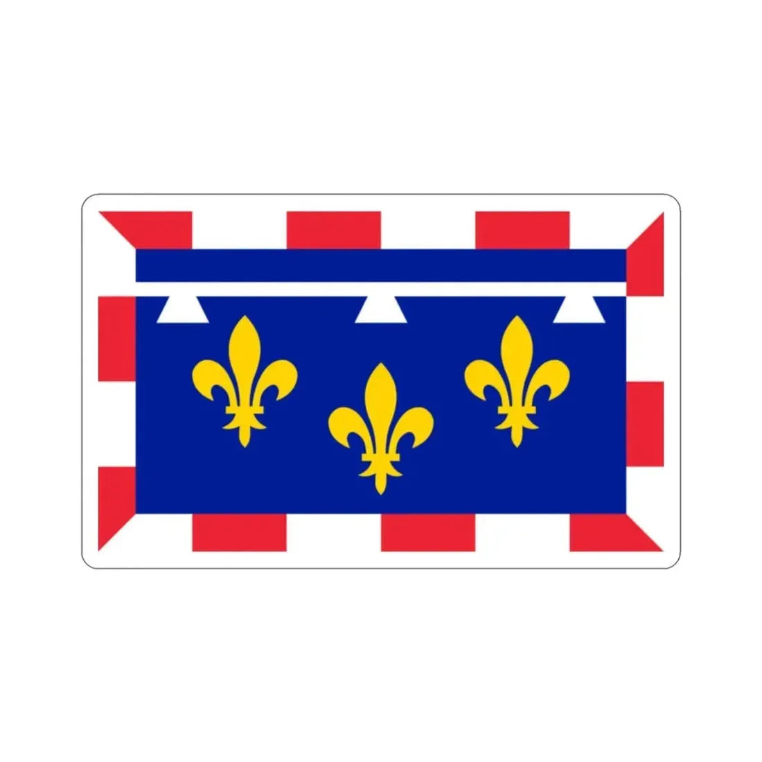 Flag of Centre Val de Loire France 2 STICKER Vinyl Die-Cut Decal - The Sticker Space