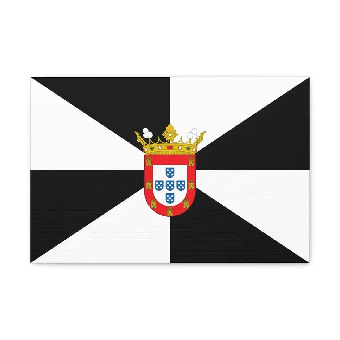 Flag of Ceuta Spain - Canvas Wall Art 18″ x 12″ 1.25" - The Sticker Space