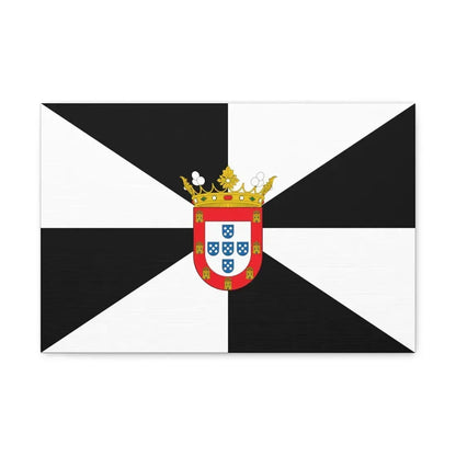 Flag of Ceuta Spain - Canvas Wall Art 18″ x 12″ 1.25" - The Sticker Space