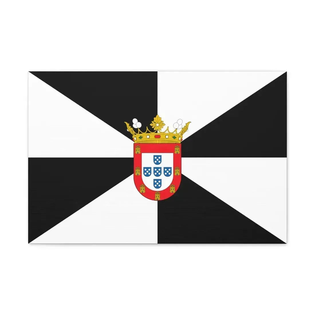 Flag of Ceuta Spain - Canvas Wall Art 24″ x 16″ 1.25" - The Sticker Space
