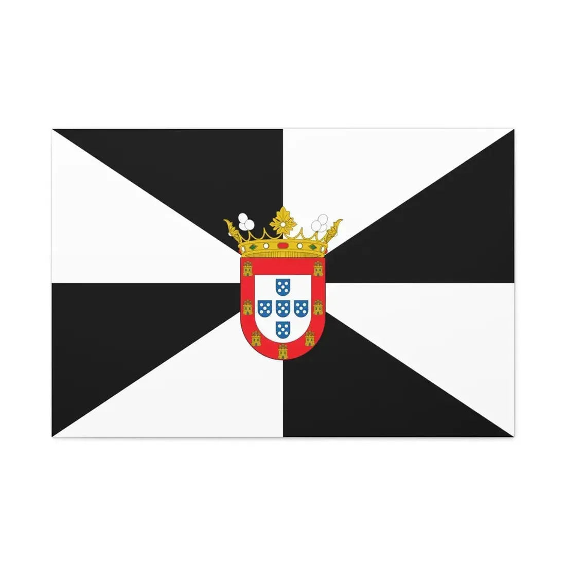 Flag of Ceuta Spain - Canvas Wall Art 36" x 24" 1.25" - The Sticker Space