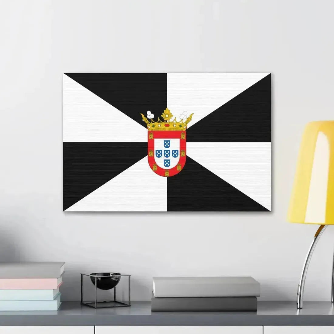 Flag of Ceuta Spain - Canvas Wall Art - The Sticker Space