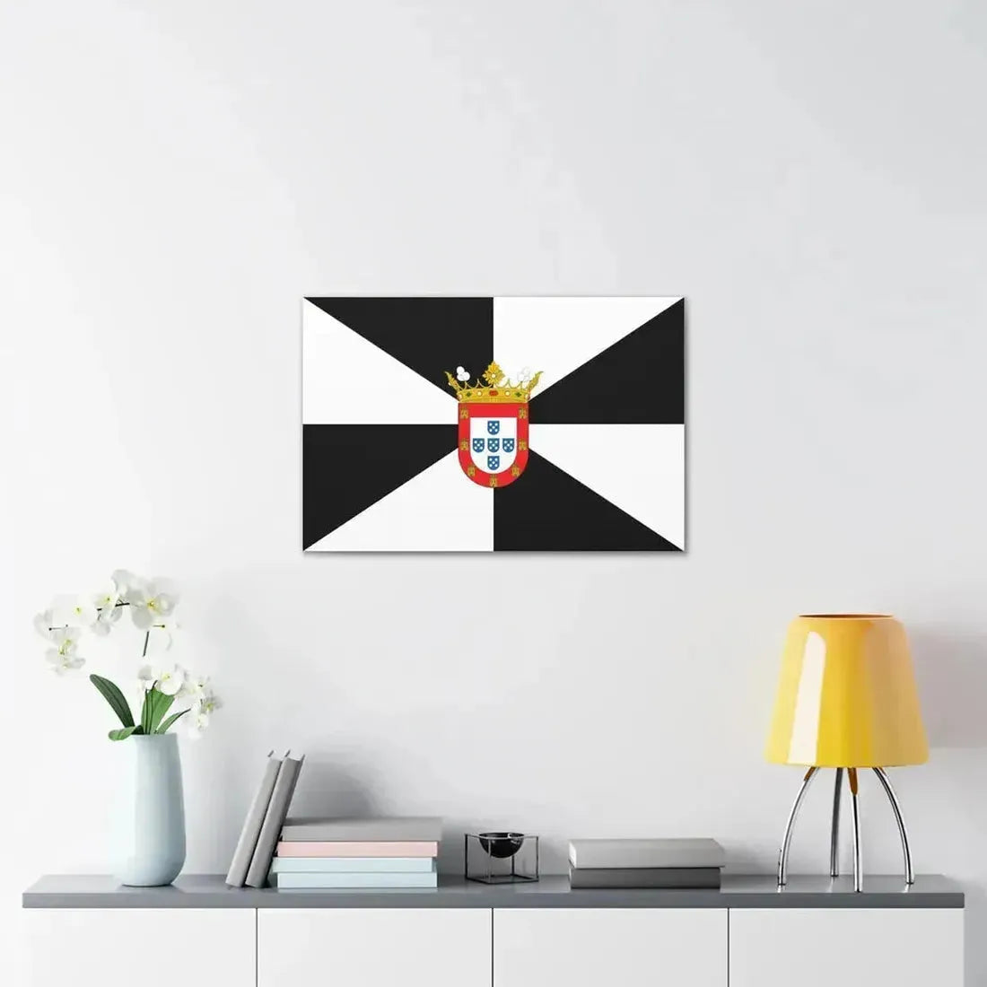 Flag of Ceuta Spain - Canvas Wall Art - The Sticker Space
