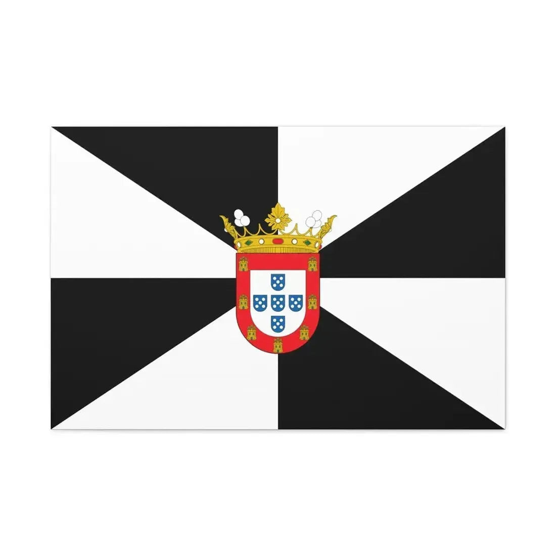 Flag of Ceuta Spain - Canvas Wall Art - The Sticker Space