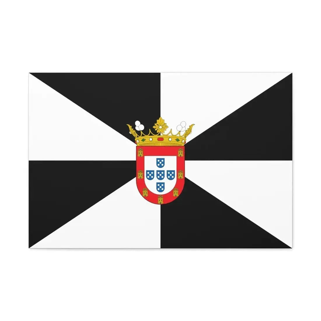 Flag of Ceuta Spain - Canvas Wall Art - The Sticker Space