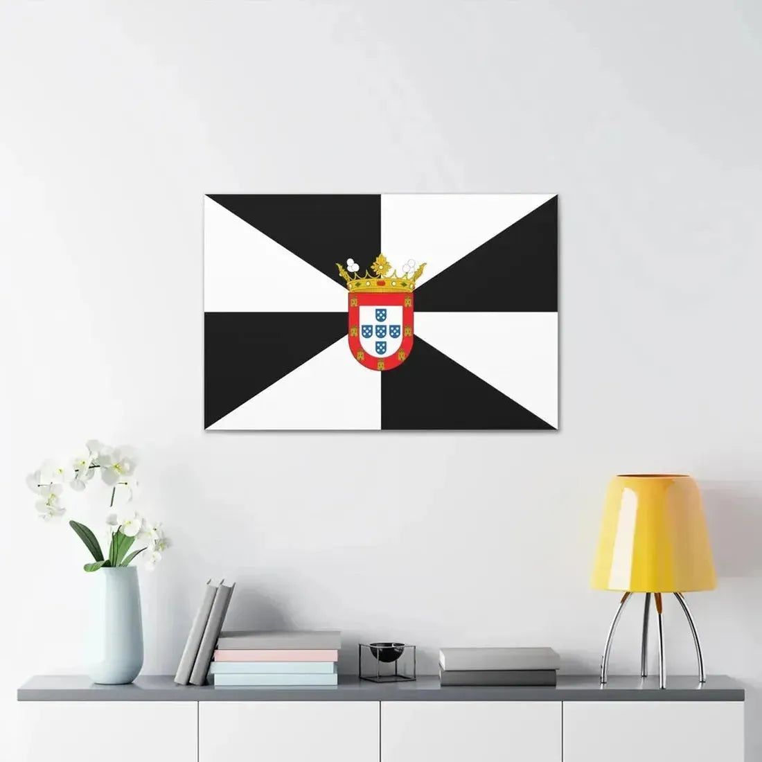 Flag of Ceuta Spain - Canvas Wall Art - The Sticker Space