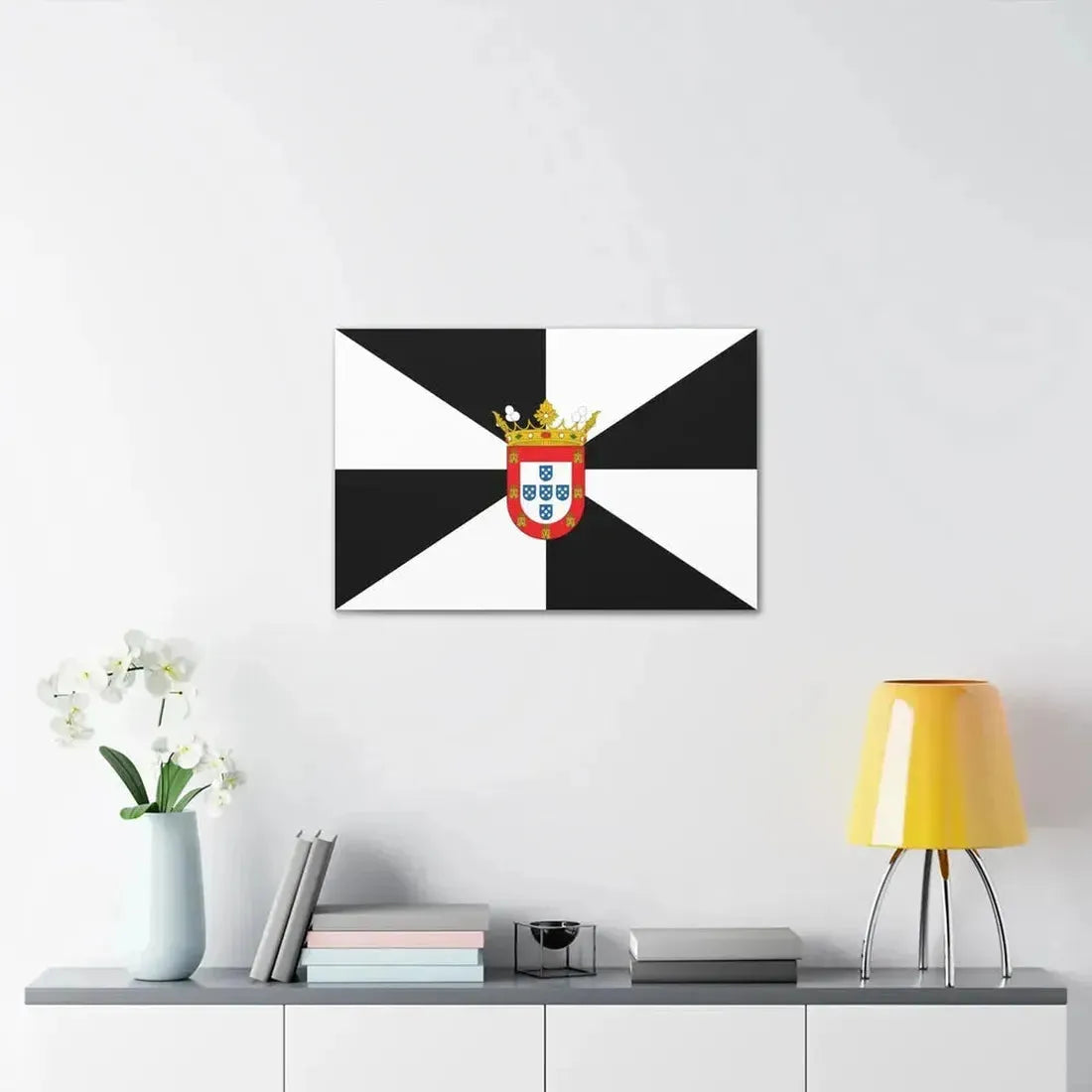 Flag of Ceuta Spain - Canvas Wall Art - The Sticker Space