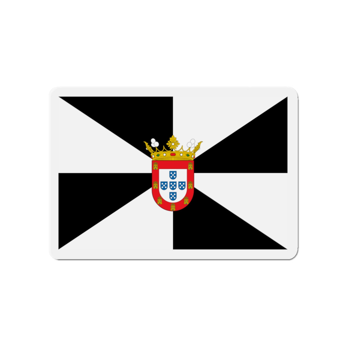 Flag of Ceuta Spain - Die-Cut Magnet-3" x 3"-The Sticker Space