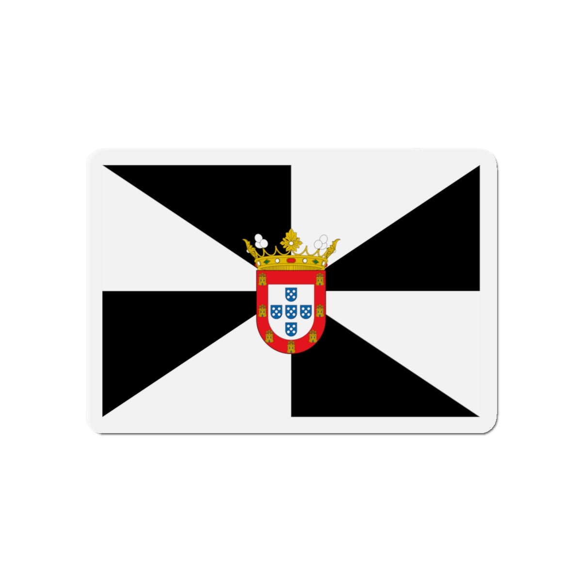 Flag of Ceuta Spain - Die-Cut Magnet-4" x 4"-The Sticker Space