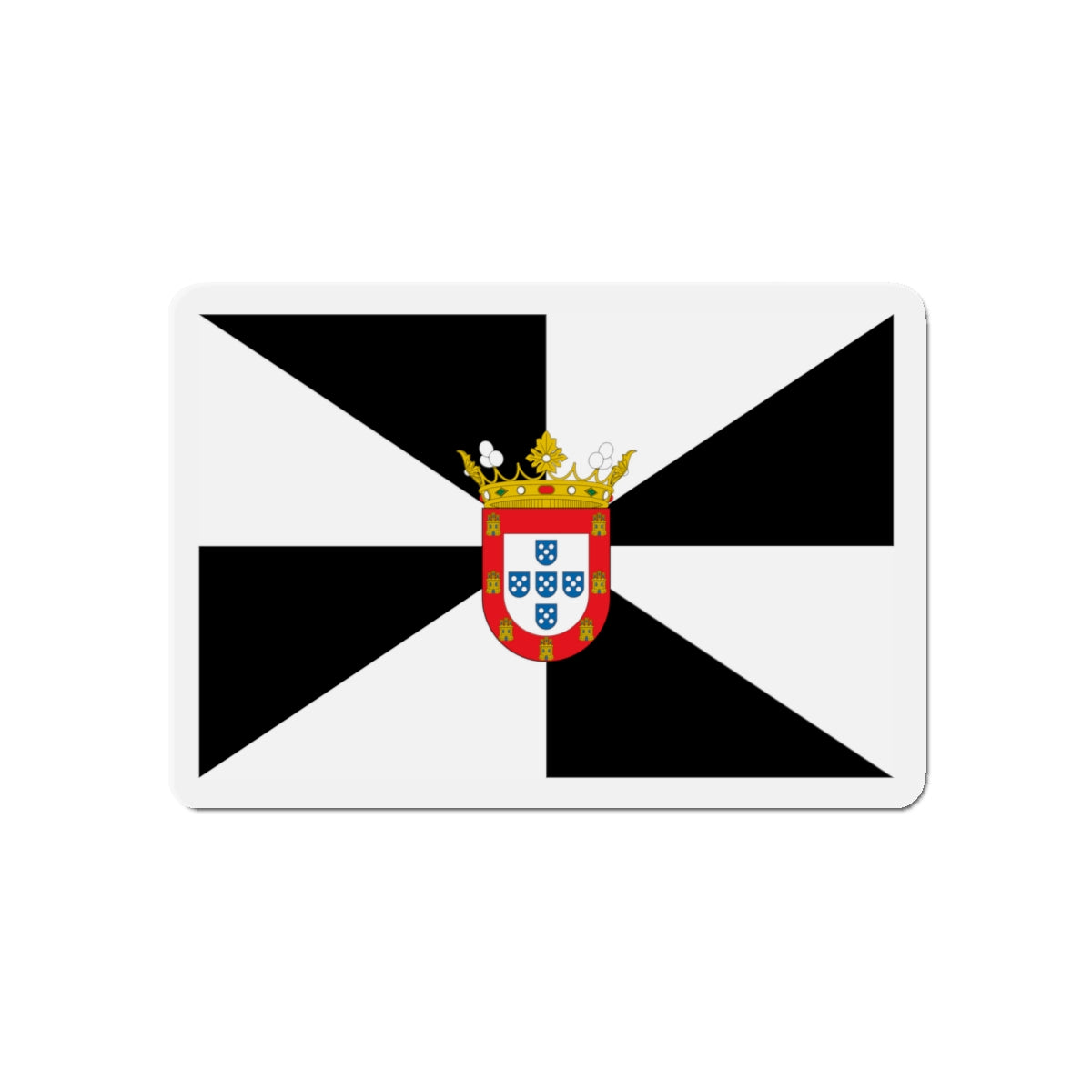 Flag of Ceuta Spain - Die-Cut Magnet-5" x 5"-The Sticker Space