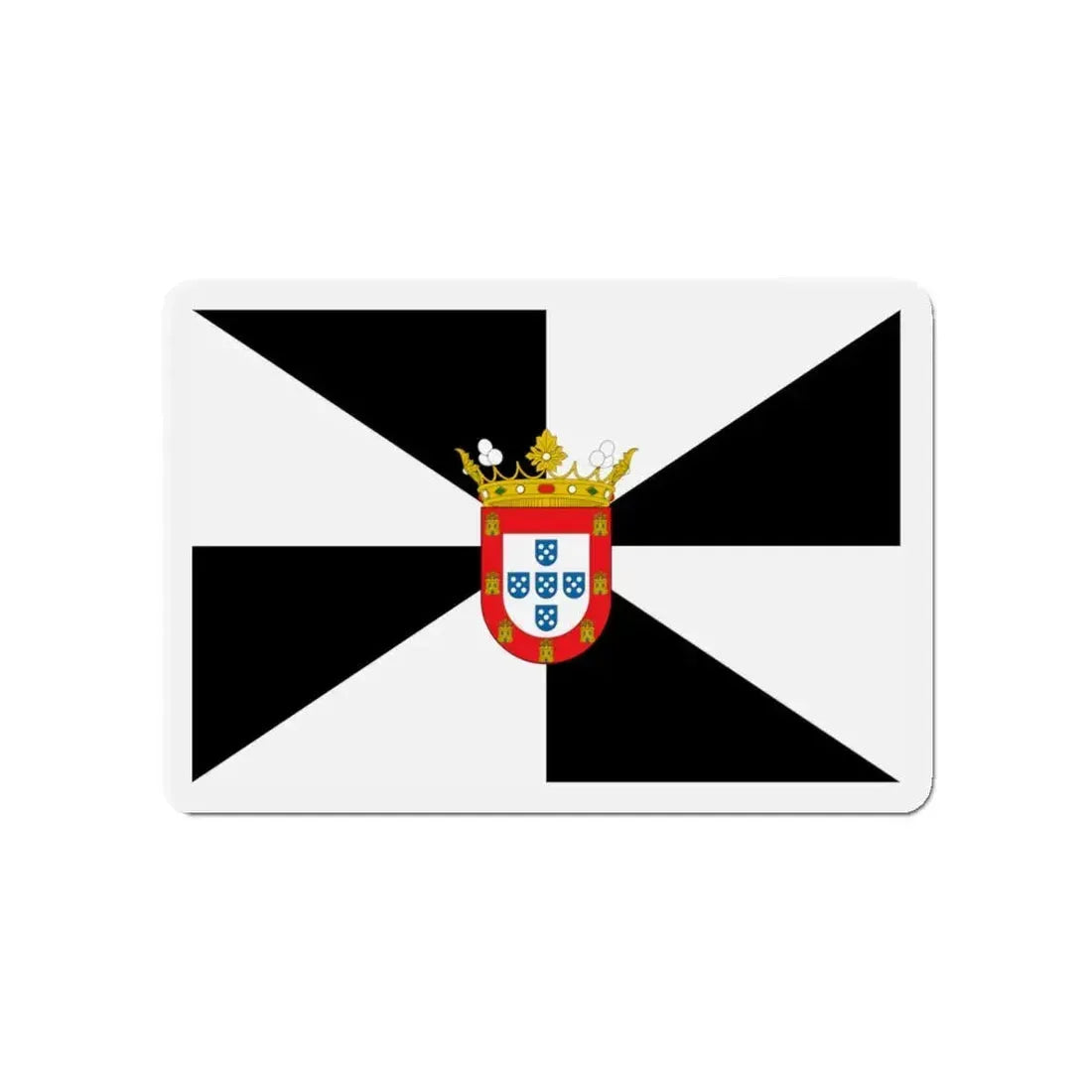 Flag of Ceuta Spain - Refrigerator Magnet 4 Inch - The Sticker Space