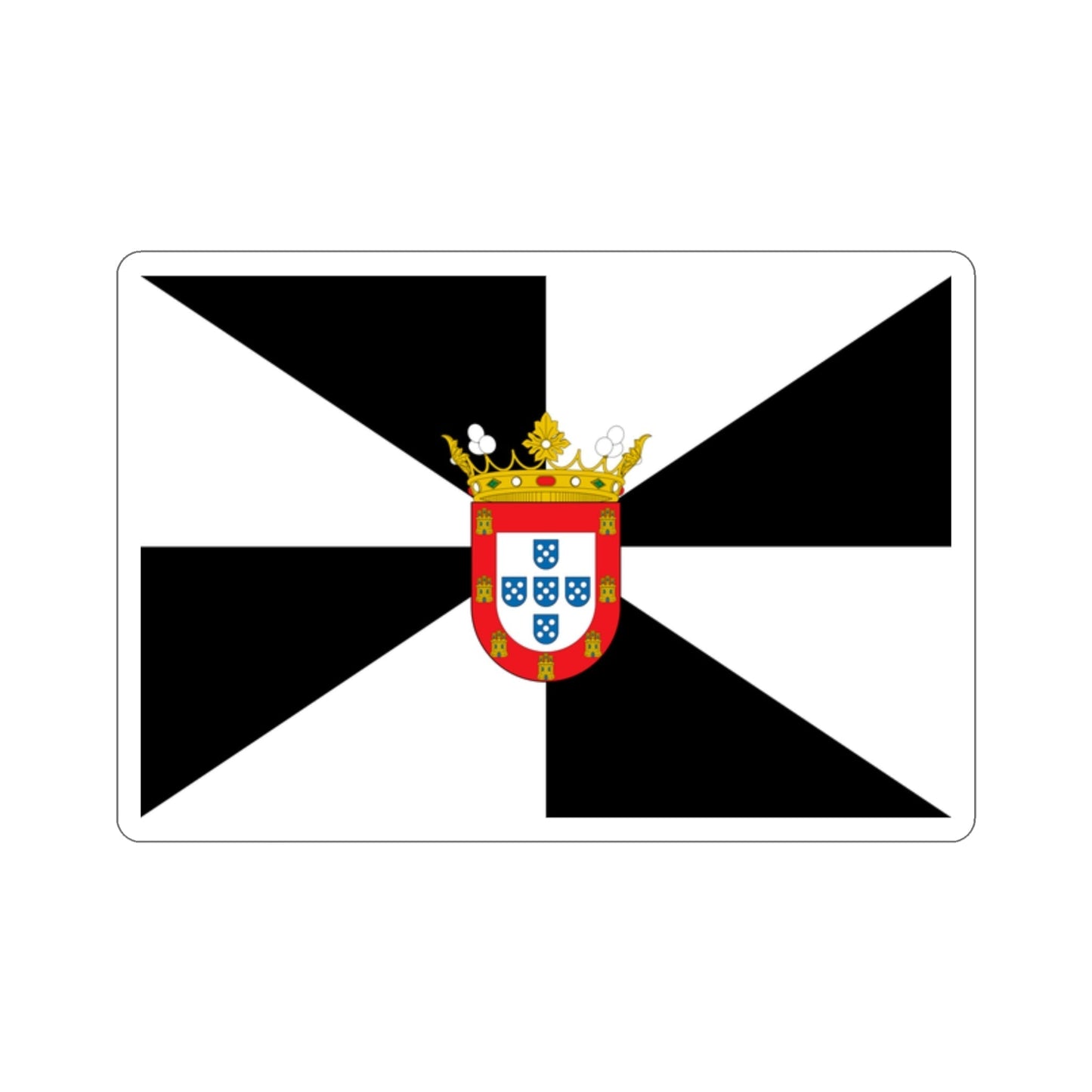 Flag of Ceuta Spain STICKER Vinyl Die-Cut Decal-2 Inch-The Sticker Space