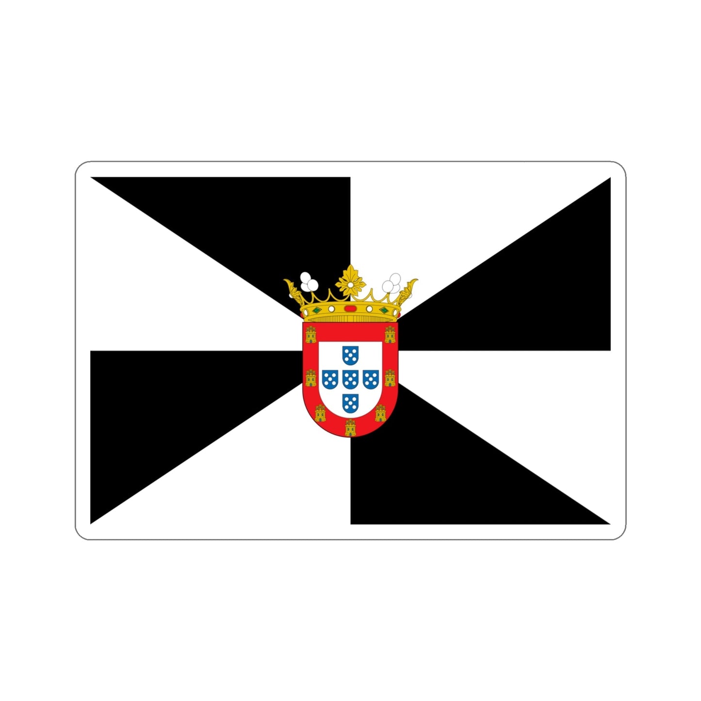 Flag of Ceuta Spain STICKER Vinyl Die-Cut Decal-4 Inch-The Sticker Space